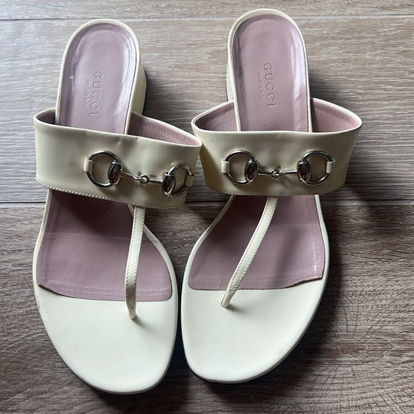 Gucci Horsebit Accent Patent Leather Slides - Picture 3 of 5